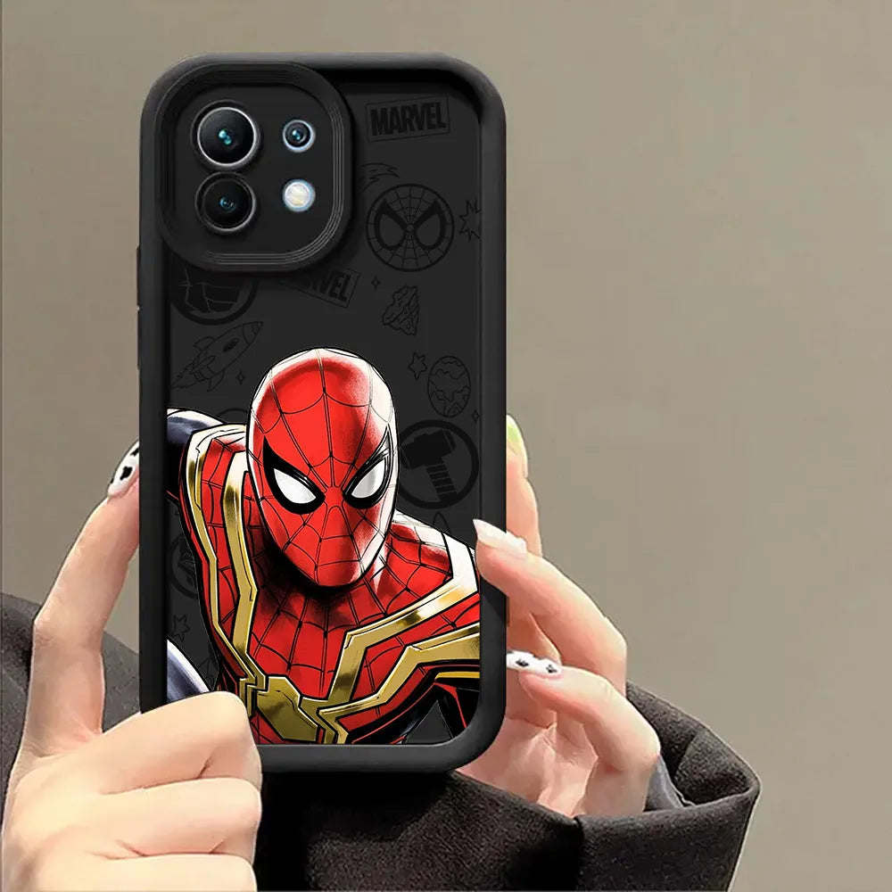 Marvel Ironman Captain America Case for Xiaomi Mi 13T 14 14T 15 15T Pro 17 Ultra Poco M7 M8 F8 F7 X7 X8 Pro Max Shockproof Cover