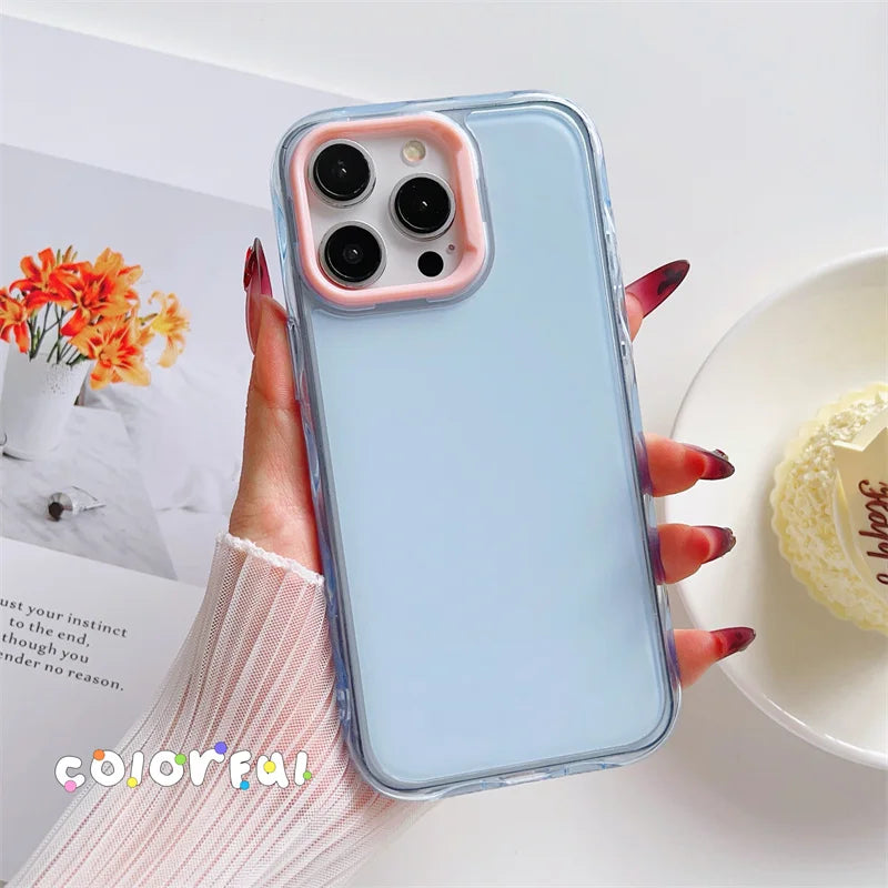 Candy Color Jelly Transparent Shockproof TPU Phone Case For iPhone 17 Air 16 15 13 14 Plus 12 11 Pro Max 16e Soft Back Cover