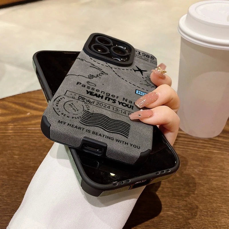 Airplane Flight Route Design Phone Case for iPhone 17 Air 16 15 14 13 12 11 Pro Max 7 Plus XS Max Shockproof Silicone Soft Cover