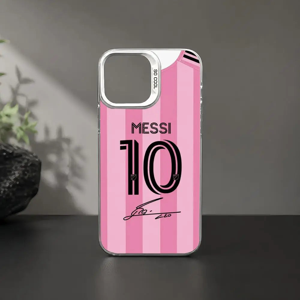 1 Football Star Messi #10 Logo Phone Case iPhone 11/12/13/14/15/16/17 Pro Max Aurora TPU Case Shockproof Slim Stylish Cover