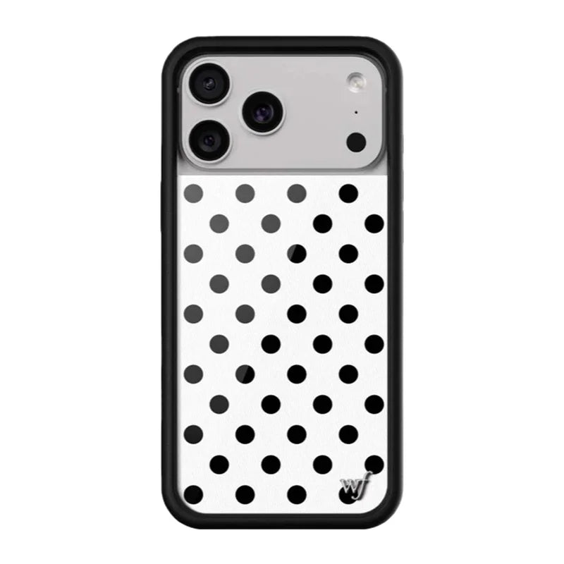 Wildflower Colors Polka Dots Phone Case for iPhone 16 15 14 13 12 17 Pro Max Plus Air WF ins Blue Red Wave point WF Cover Coque