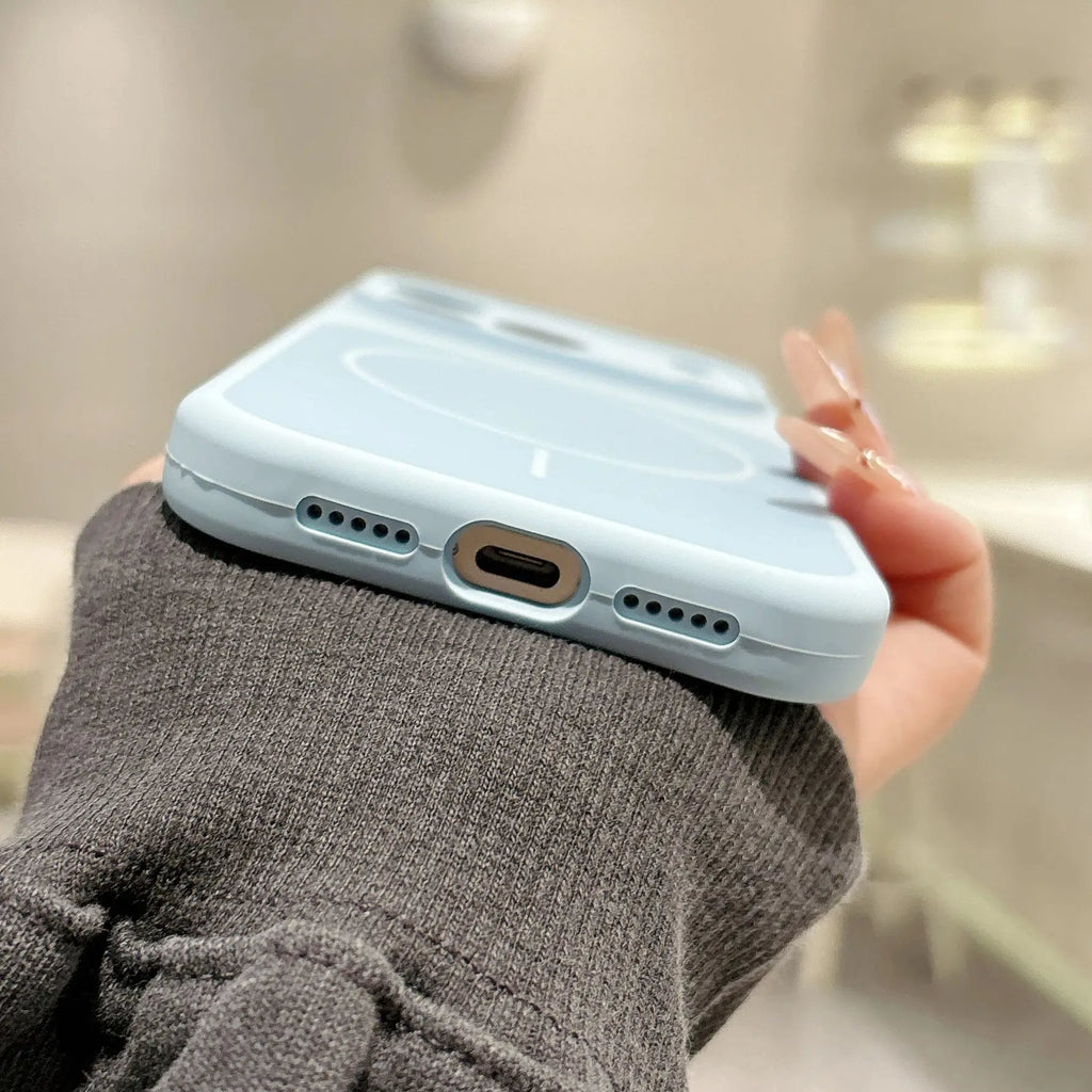 Official Liquid Silicone For MagSafe Magnetic Phone Case For iPhone Air 17 16 15 14 13 Pro Max Plus Solid Color Matte Soft Cover