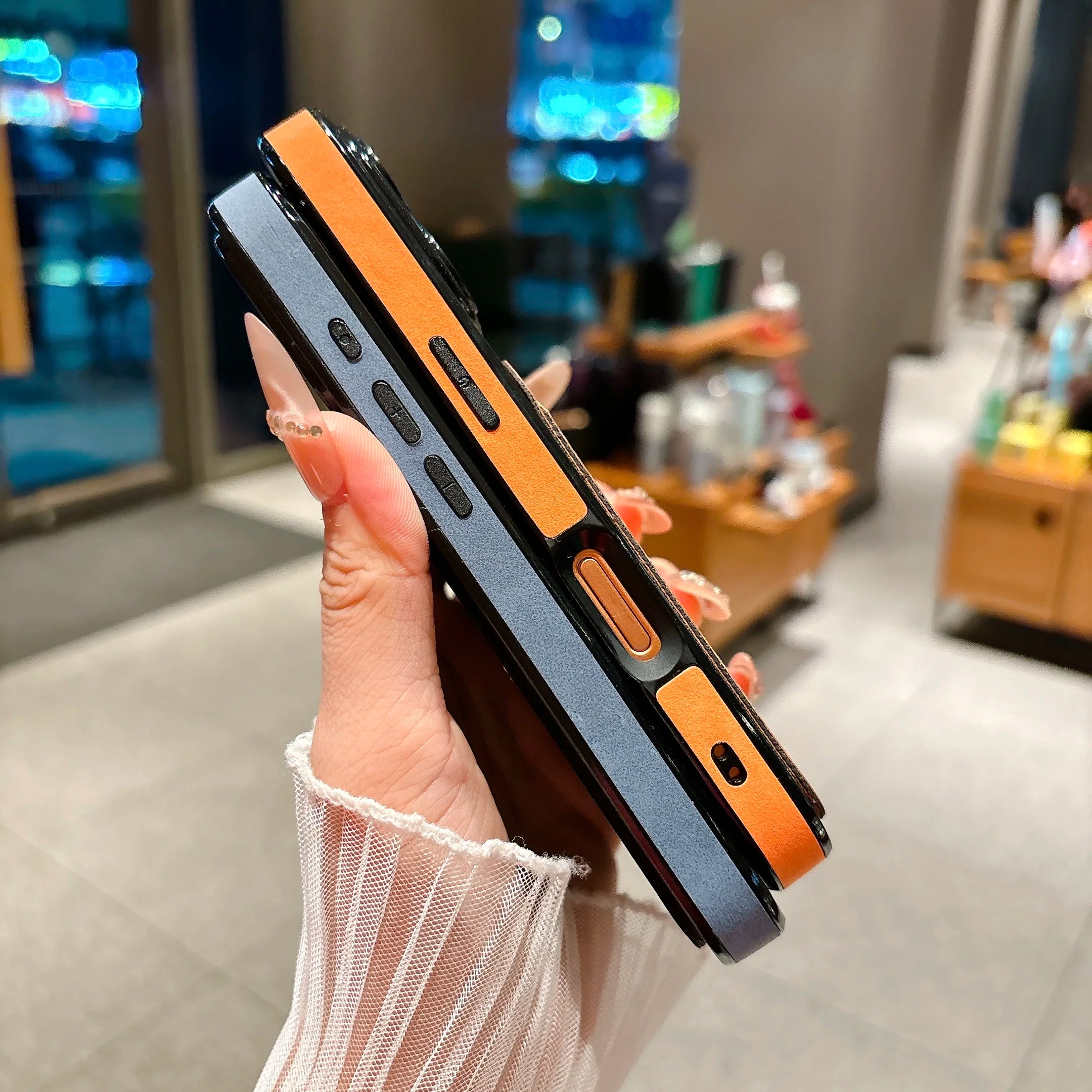 Shockproof Suede Leather Card Holder Case For iPhone 17 Pro Max 16 15 14 Plus 13, Slim Window View Camera Protection Phone Cover