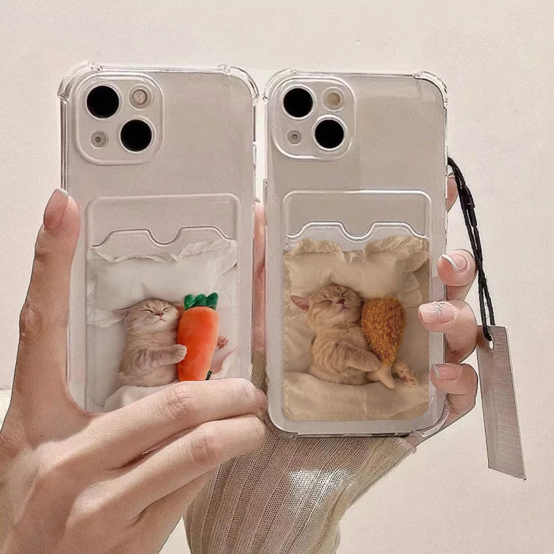 Cute Sleep Dog Cat Couple Case For Samsung Galaxy S25 S24 S23 S22 S21 Plus Ultra FE A56 A36 A26 A54 A55 A35 A15 A14 A34 Cover