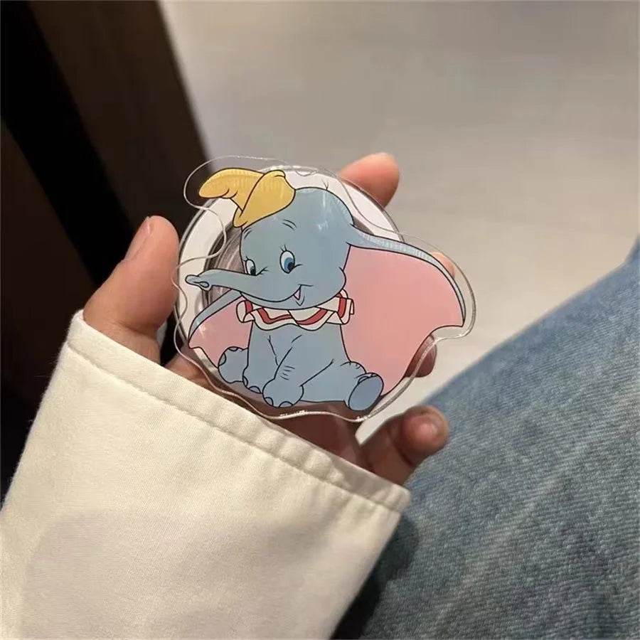 Korea Cute Disney Dumbo For Magnetic Phone Grip Holder, Foldable Stand for MagSafe Compatible Phones, 3D Cartoon Acrylic Design