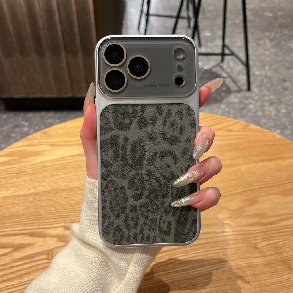 Luxury Leopard Print Phone Case For iPhone 13 14 15 16 17 Pro Max Shockproof Bumber Cases Cover