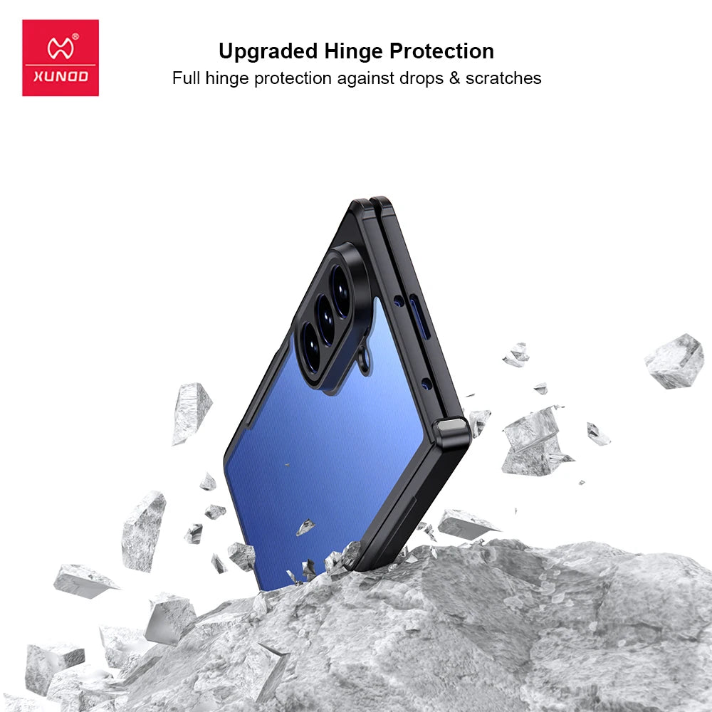 XUNDD For Samsung Galaxy Z Fold 8 Ultra Case Shockproof Airbag Cover with Magnetic Stand Kickstand PC+TPU Clear Funda Capinha