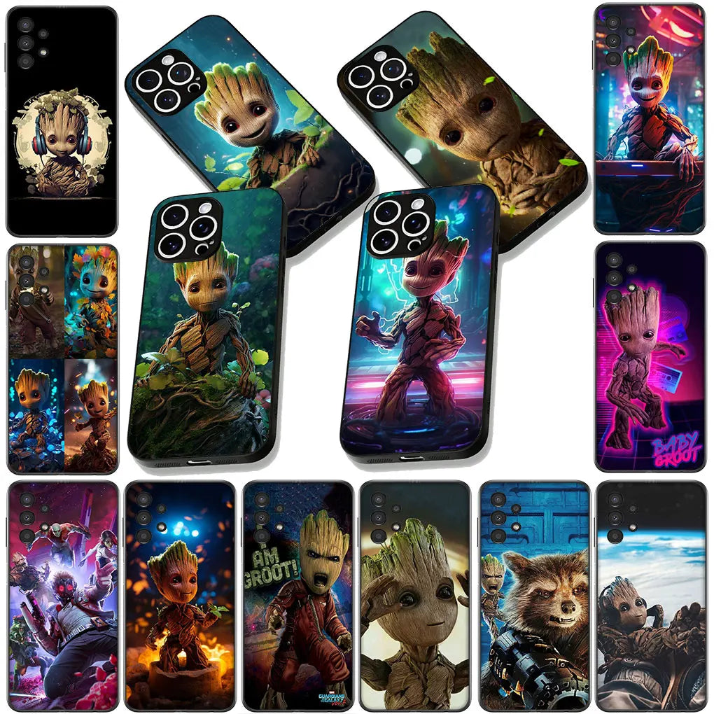 Phone Cover for Samsung Galaxy S25 S24 S23 FE Plus Ultra S7 Edge A16 A15 5G s25+ Case Guardians Galaxy Baby G-Groots Marvels