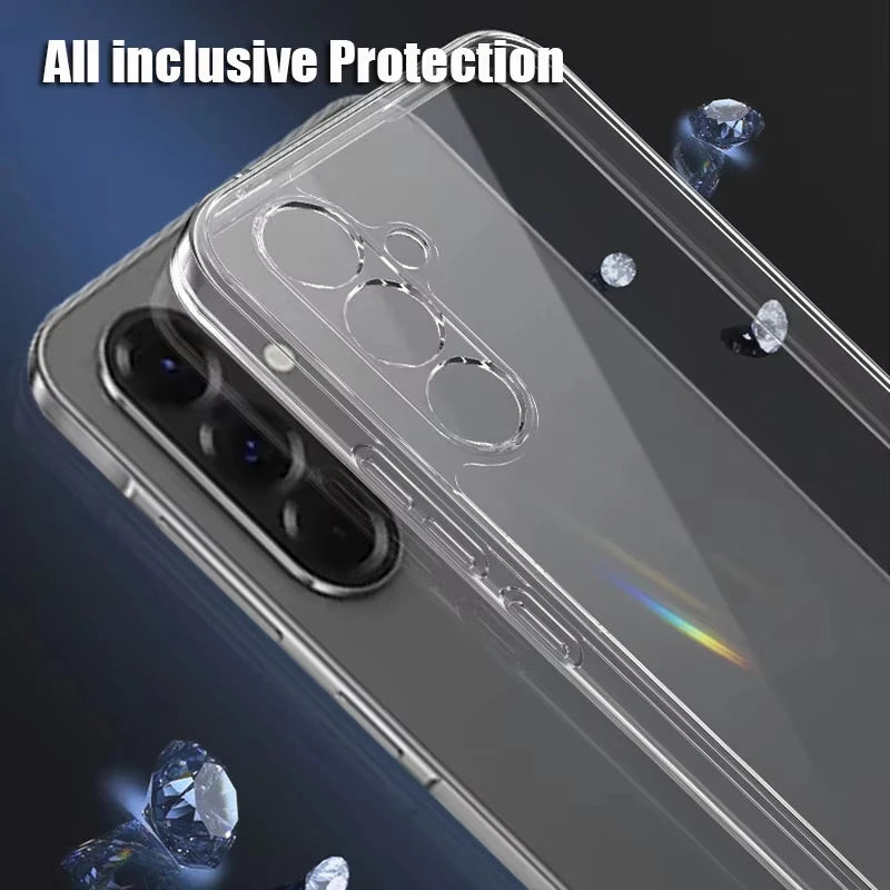 Crystal Clear Transparent TPU Phone Case For Samsung S26 S25 S24 S23 S22 S21 S20 Ultra Plus FE Silicone Soft Cases Accessories