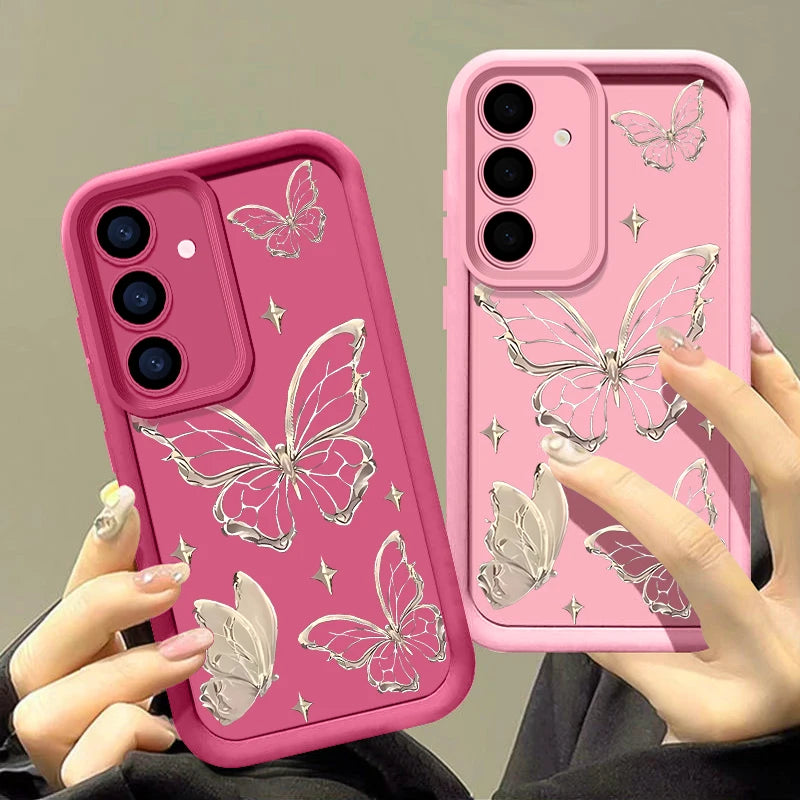Butterfly Case For Samsung Galaxy A56 A36 A26 A16 5G A55 A35 A17 A37 A57 A15 A54 A34 S20 FE S21 S22 S23 S26 S24 S25 Ultra Capa