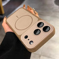 For iPhone 17 Pro Max Luxury Magsafe Magnetic Soft Frame Matte Phone Case For iPhone 11 12 13 14 15 16 Lens Protective Cover