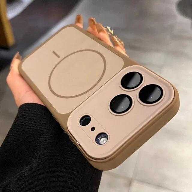 For iPhone 17 Pro Max Luxury Magsafe Magnetic Soft Frame Matte Phone Case For iPhone 11 12 13 14 15 16 Lens Protective Cover