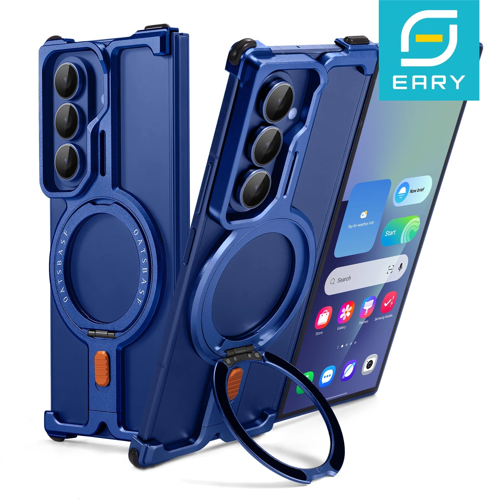 Eary Frameless Case for Samsung Galaxy Z Fold 7 for Magsafe 360°Rotation Stand Magnetic Wireless Charging Aluminum Phone Cover
