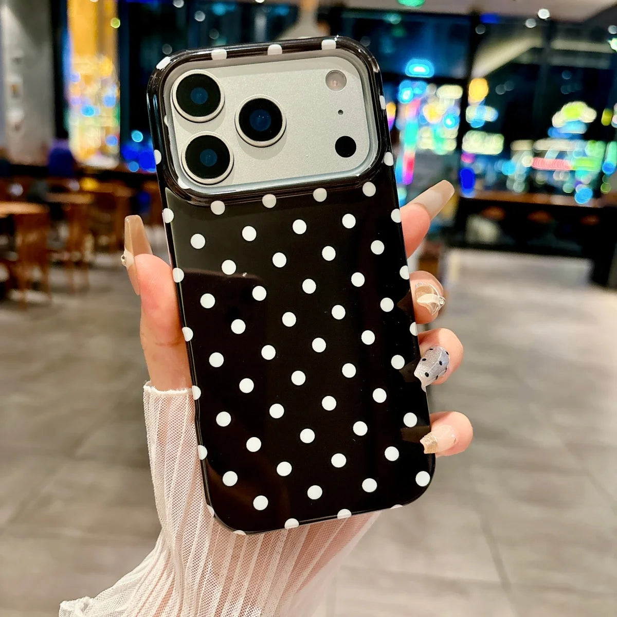 Korea Colorful Polka Dot Pattern Phone Case For iPhone 17 Air 16 15 14 13 Pro Max Circular Wave Point Shockproof Bumper Cover