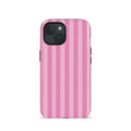 Luxury Pink Striped Polka Dots Pattern Phone Case For iPhone 17 Air 16e 16 Pro Max 15 14 Plus 13 12 11 Pro Double-layer Cover