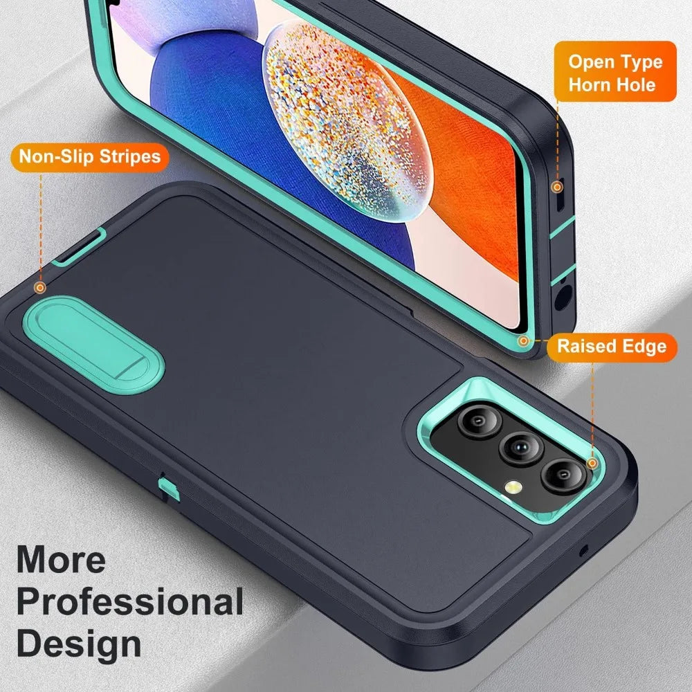Rugged Military Grade Anti-Drop Matte Case With Kickstand For Samsung Galaxy S26 Plus S25 S24+ S23 FE S22 Ultra Protector Cover