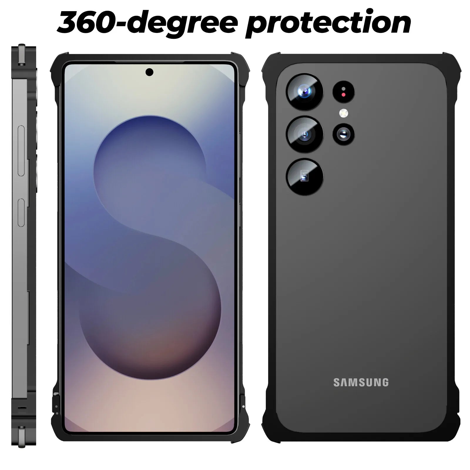 Military Grade Metal Bumper Phone Case For Samsung Galaxy S25 Edge S24 S23 S22 S26 Ultra Aluminum Frame Hard Shockproof Cover