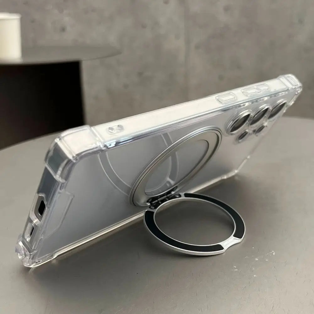 S26 Ultra Airbag For Magnetic Bracket Holder Phone Case for Samsung Galaxy S26 S25 Ultra Shockproof Clear Cover For S26Ultra