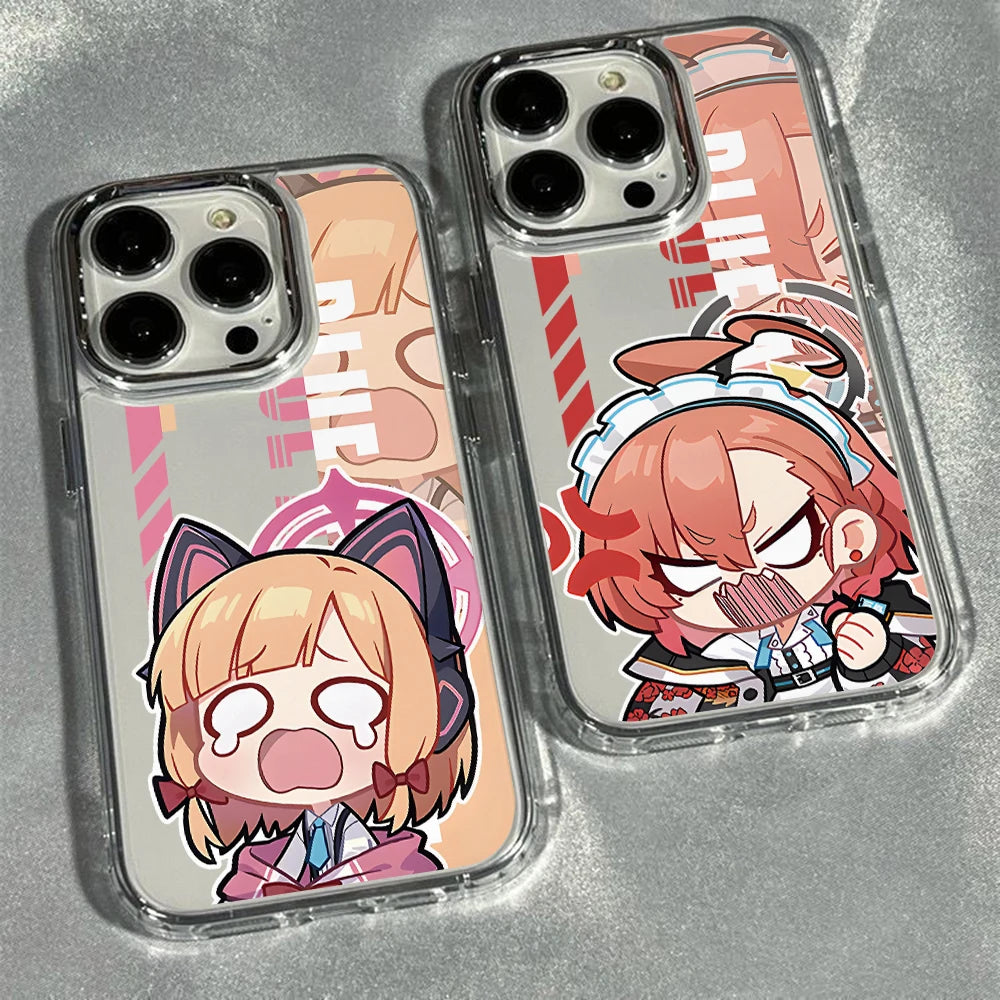Anime Blue Archives Phone Case for Samsung Galaxy S26 S25 Edge S24 S23 S22 S21 S20 FE Ultra Plus 5G Luxury Transparent Cover