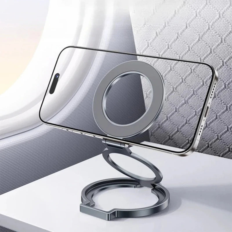 2 in 1  360° Rotation Magnetic Finger Ring Phone Holder Aluminum Alloy Foldable  For iPhone 17 16 15 14 13 12 Pro Max