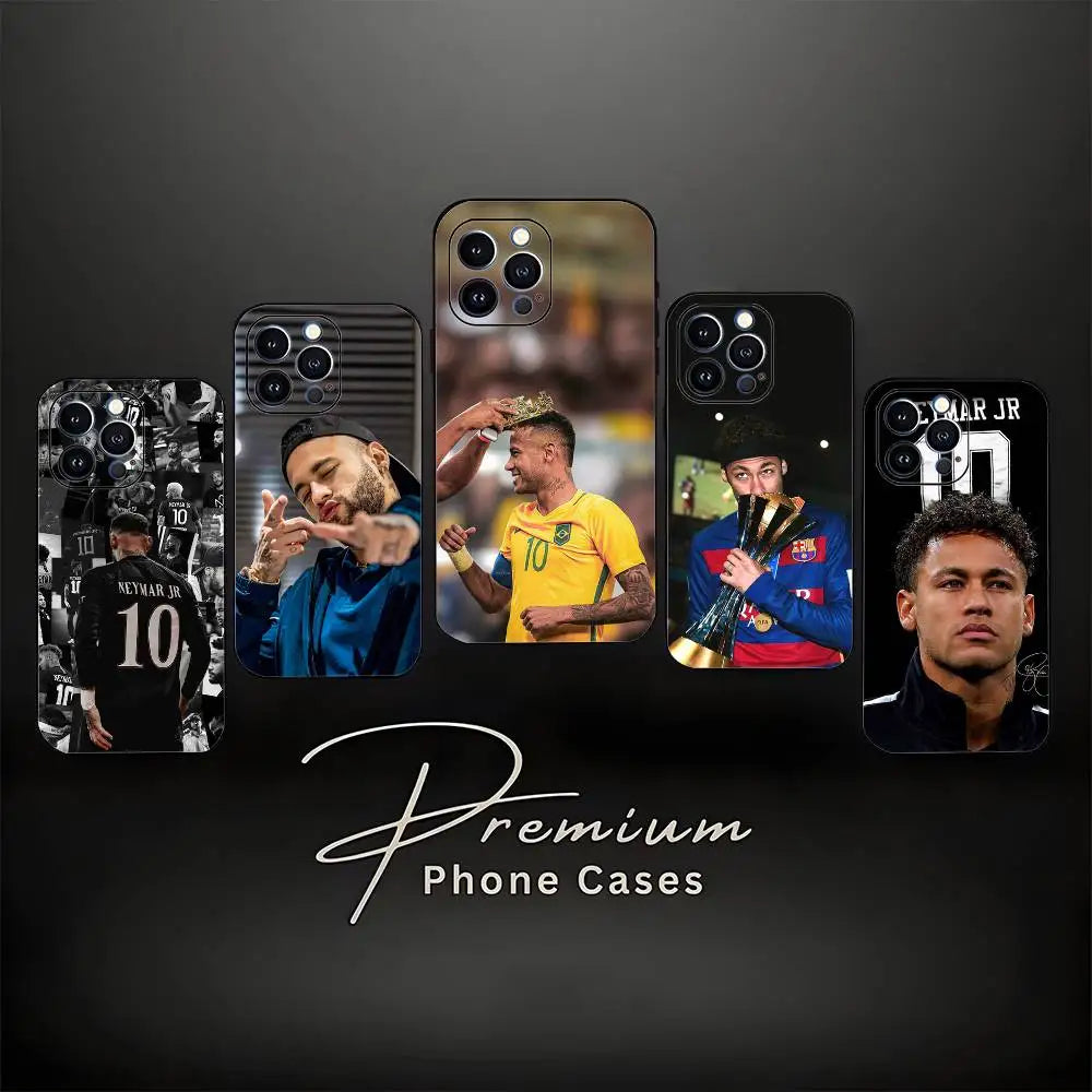 Football For N-NeYmAr 10 Phone Case For iPhone 17,16,15,14,13,12,11 ,Pro Max,XS,X,XR,SE,Mini,8,7,Soft Silicone Black Cover