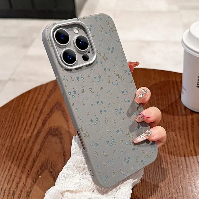 Small Flower Lichee Pattern Phone Case For iPhone 17 16 Pro Max 15 14 13 12 11 XS X XR 7 8 Plus SE2 16E Shockproof Bumper Cover