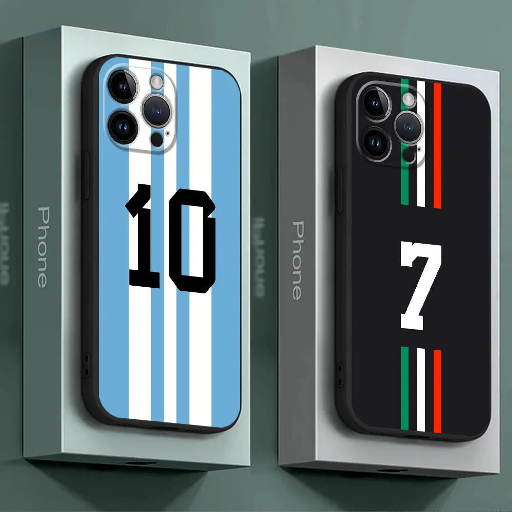 TPU Soft Case for Samsung Galaxy S10 Note 20 Ultra S9 Note 10 Plus Note 9 8 S8 Plus S8 Football Star Digital Art Cover Back