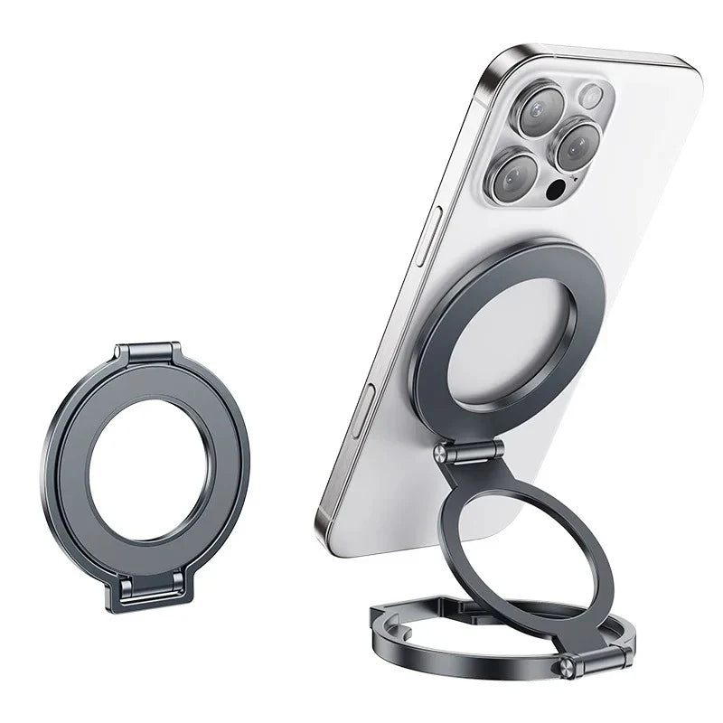 360° Rotation Magnetic Finger Ring Phone Holder Aluminum Alloy Foldable  For iPhone 17 16 15 14 13 12 Pro Max