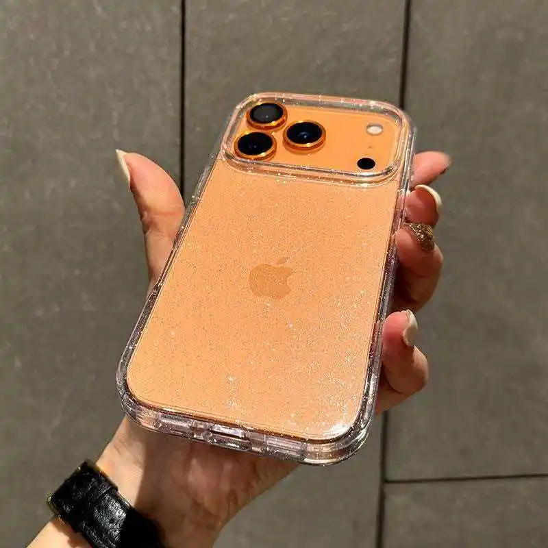 Luxury Bling Glitter Clear Case For iPhone 17 Air 16 15 14 13 12 11 ProMax 7 8 Plus X XS XR SE Shockproof Transparent Soft Cover