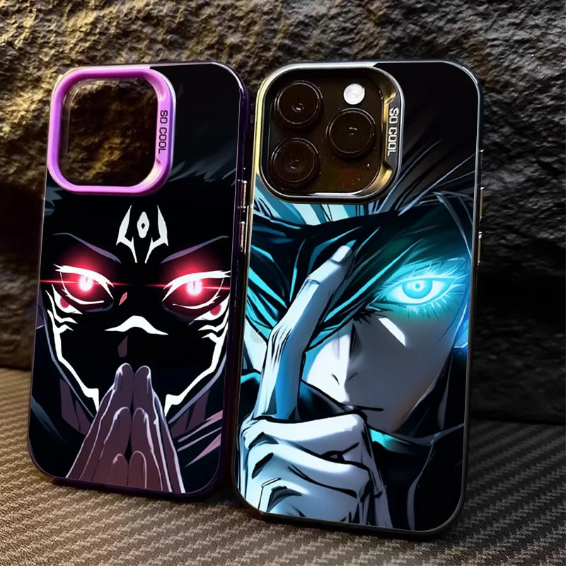 Handsome Jujutsu Satoru Gojo Plating Phone Case for iPhone 17 16 15 14 13 12 11 Pro Max Plus 17 Air 16E X XR XS Max Back Cover