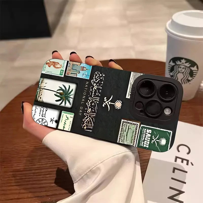 Kingdom Of Saudi Arabia Flag Phone Case For iPhone 13 16 15 14 12 11 Pro Max XS X XR 7 8 Plus SE2 Shockproof Soft Silicone Cover