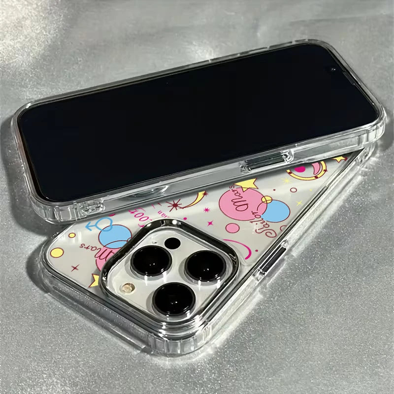 Kawaii Phone Case For iPhone 17e 17 16e 16 15 14 13 12 11 Pro Max X XR XSMAX 8 7 Air Plus Sailors-Moons-S Transparent Soft Cover