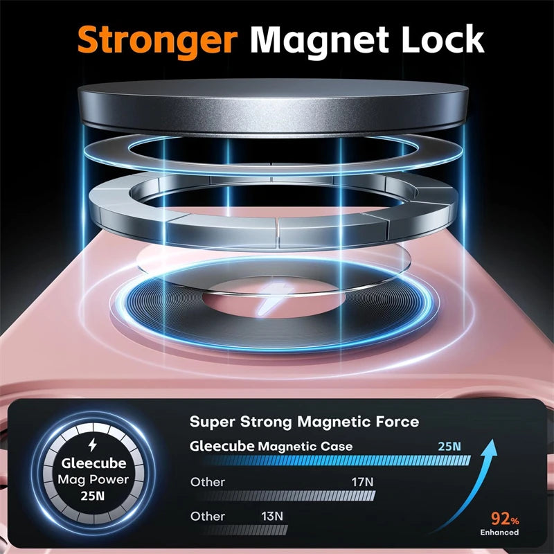 Magnetic Silicone Soft Case for Magsafe IPhone 17 Air 16 15 14 13 12 Pro Max Plus 17Air 17Pro i Phone i17 ProMax Mag Safe Cover