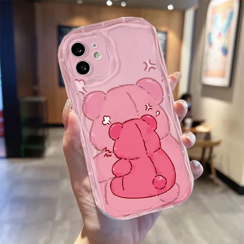 Casing For VIVO V50 Lite V40 V30E V30 V29E V27 V27E V25 V23E Y36 Y04 Y02S Y76 Y16 Y20 Y30 Y27 Case Strawberry Bear Lotso Chain