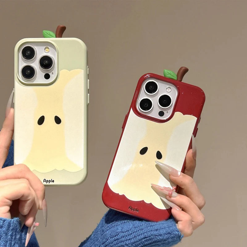 3D Apple Core Phone Case For Iphone 17/16/15/14/13 Pro Max Korean Style Anti Drop Anti Scratch Phone Case