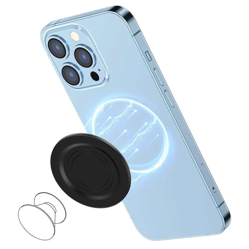 Popped Magnetic Base Plate Compatible with MagSafe Phone Grip Socket Magnetic Expanding Phone Stand Finger Holder For iPhone 15
