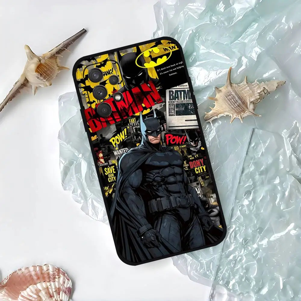 Movie-B-Batman-S Classic Black Silicone Phone Case For Samsung S24, S25, 22, 30, Note20, Lite, Ultra, 5G, Plus, FE