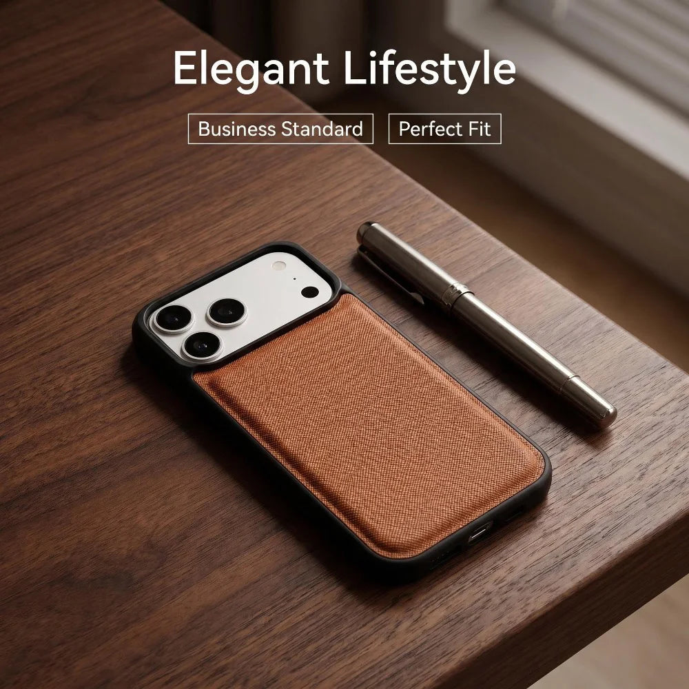 Stylish Luxury Saffiano PU Leather Phone Case Multi Trendy Colors Slim Fashion Shockproof Cover For iPhone 18 17 16 15 14 Series