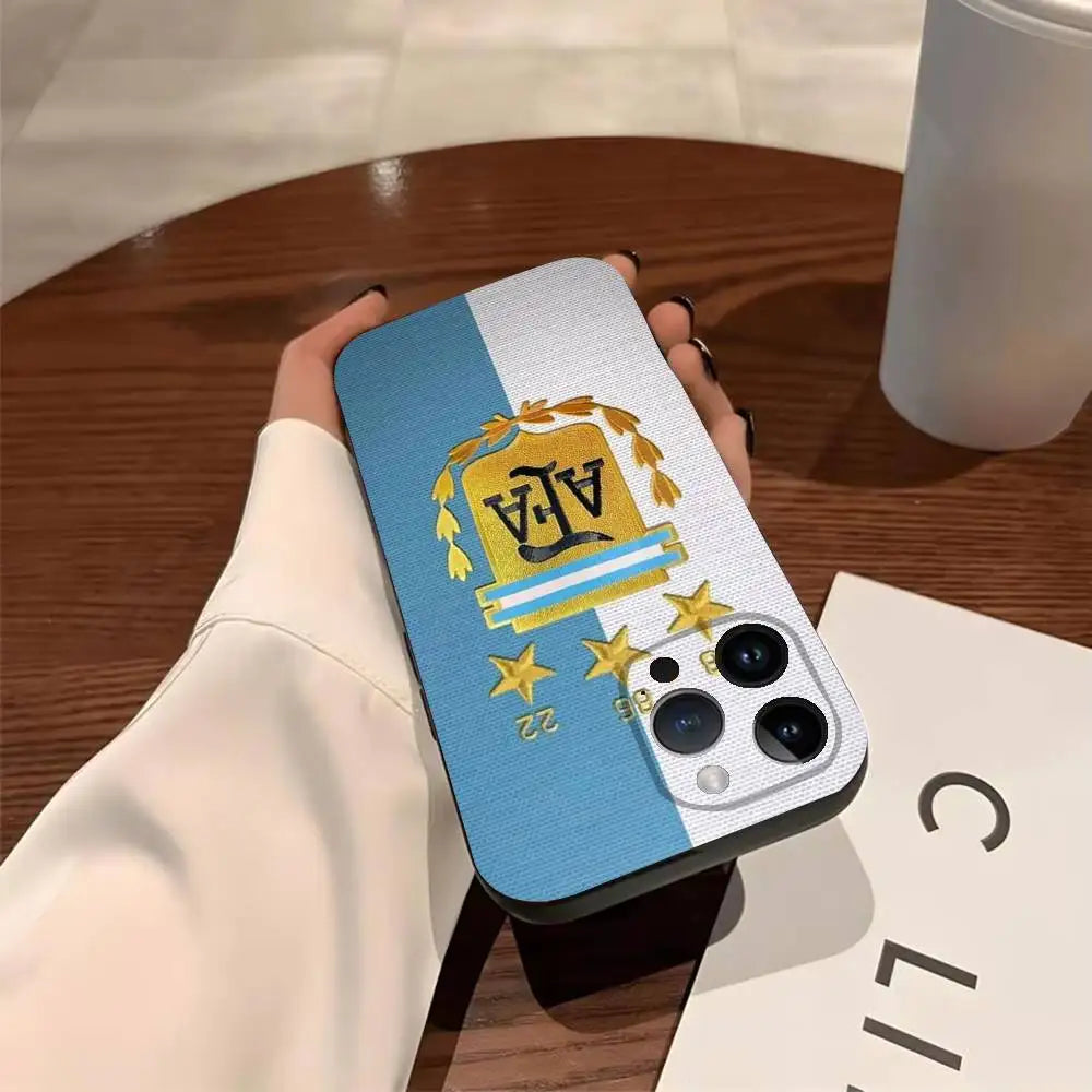 2026 WC ARG A-Argentina Phone Case For iPhone 17,16,15,14,13,12,11,Pro,Max,Plus Shockproof Cover