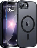 For iPhone 17e/16e Phone Case with Magnetic Translucent Matte Cases with [Screen Protector]  Shockproof Protective Phone Cover -