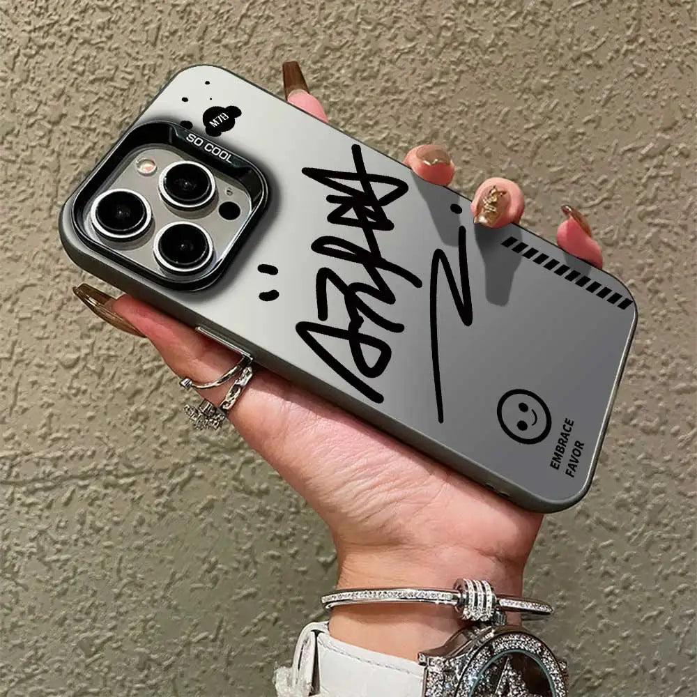 Case For Motorola Moto G84 5G G04 G14 G10 G20 G30 G04S G24 G34 G13 G23 G53 G22 E32S E22i Creative Design Silver IMD Phone Cover