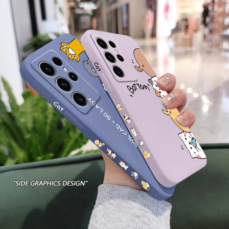 Cat Litter Phone Case For Samsung Galaxy S26 Plus Ultra Silicone Cover