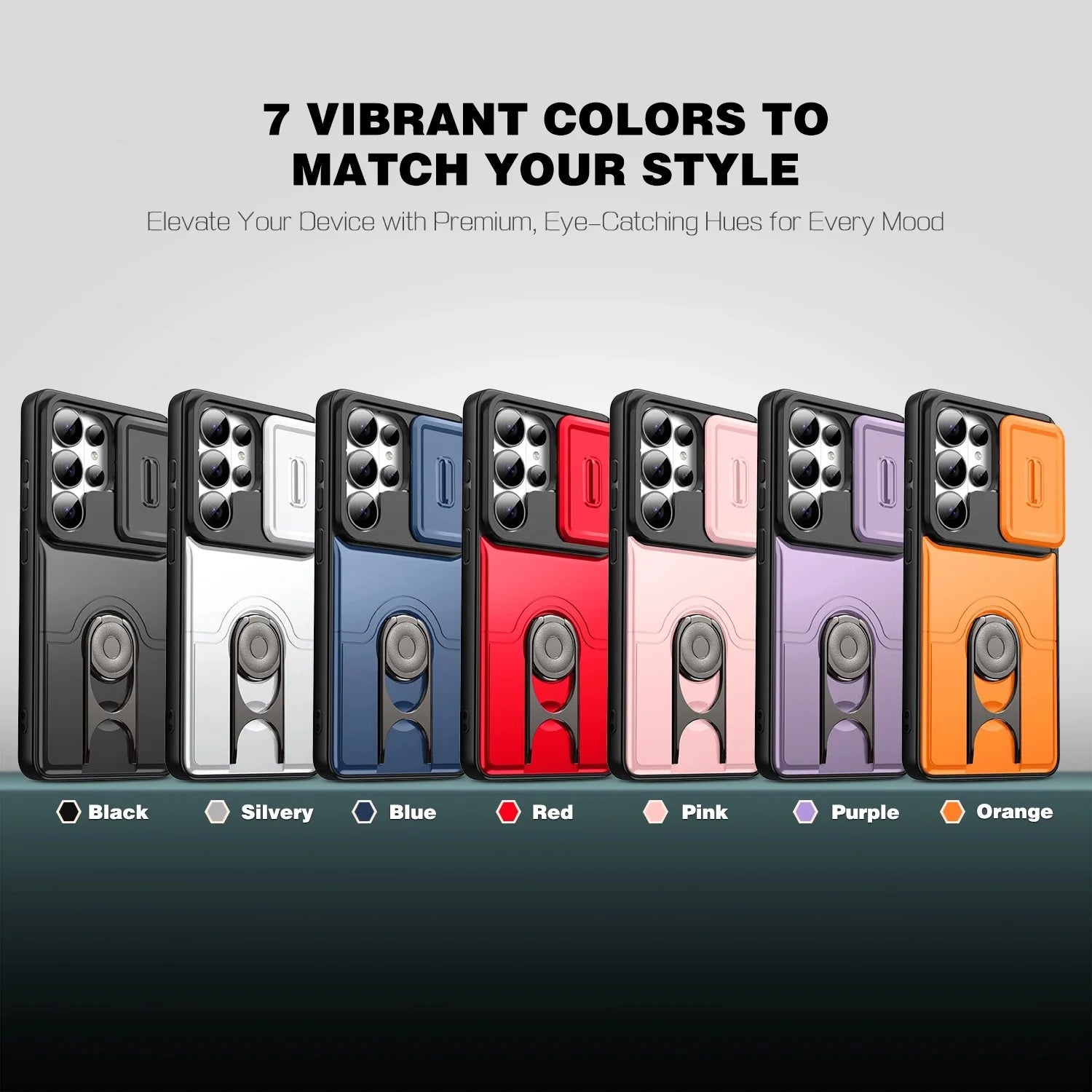 Case For Samsung Galaxy A37 A57 A56 A36 A26 A16 A55 A35 A25 A17 A07 A05 A53 5G Slide Camera Protect Magnetic holder Armor Cover