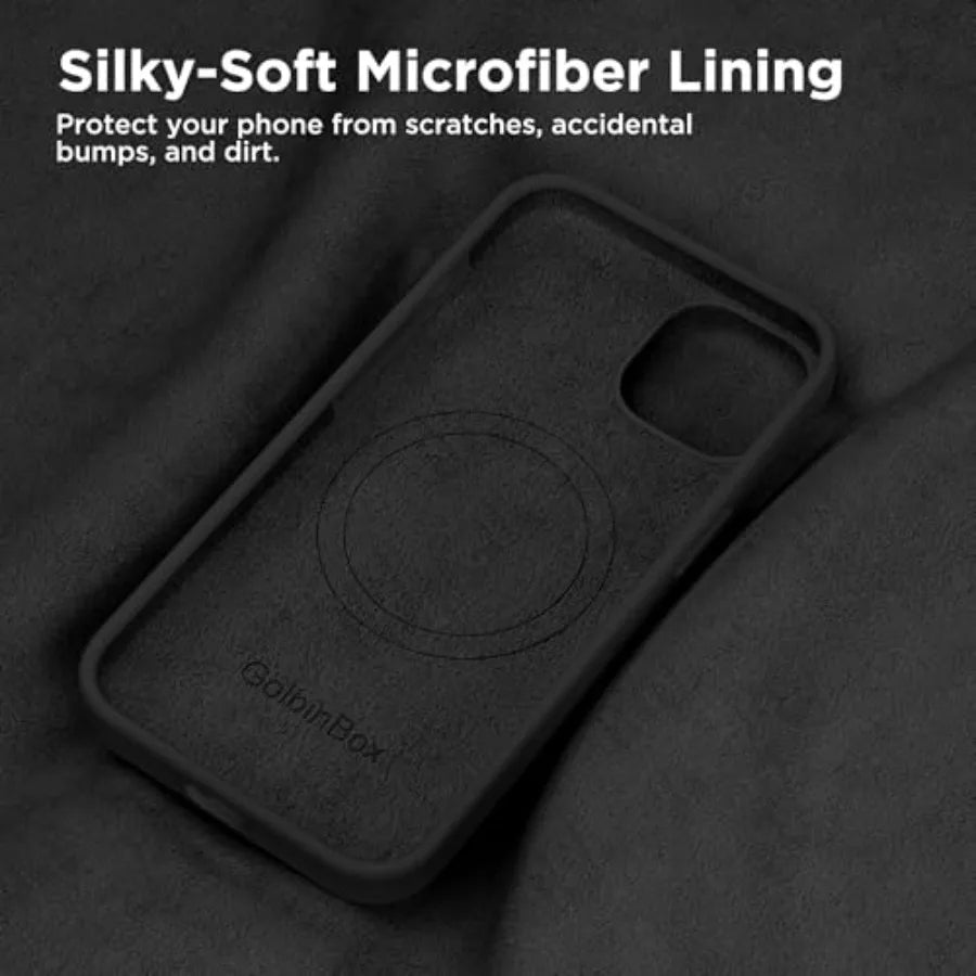 Magnetic for iPhone 13 Case iPhone 14 Case, Compatible with MagSafe, [Soft Anti-Scratch Microfiber Lining], Slim Liquid Silicon