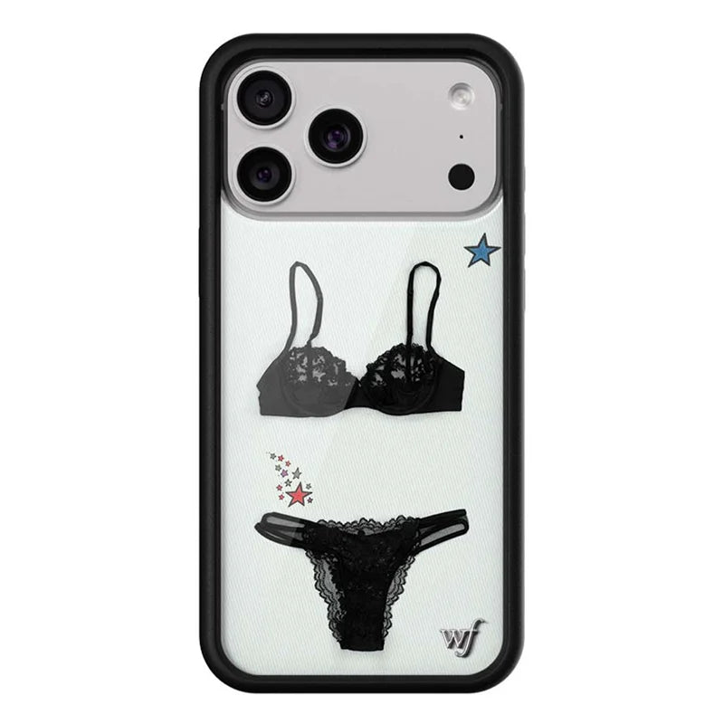 Wildflower ins Gabbriette Phone Case for iPhone 17 16 15 14 13 12 Pro Max WF Star Fashion Black Pattern shockproof Back Cover