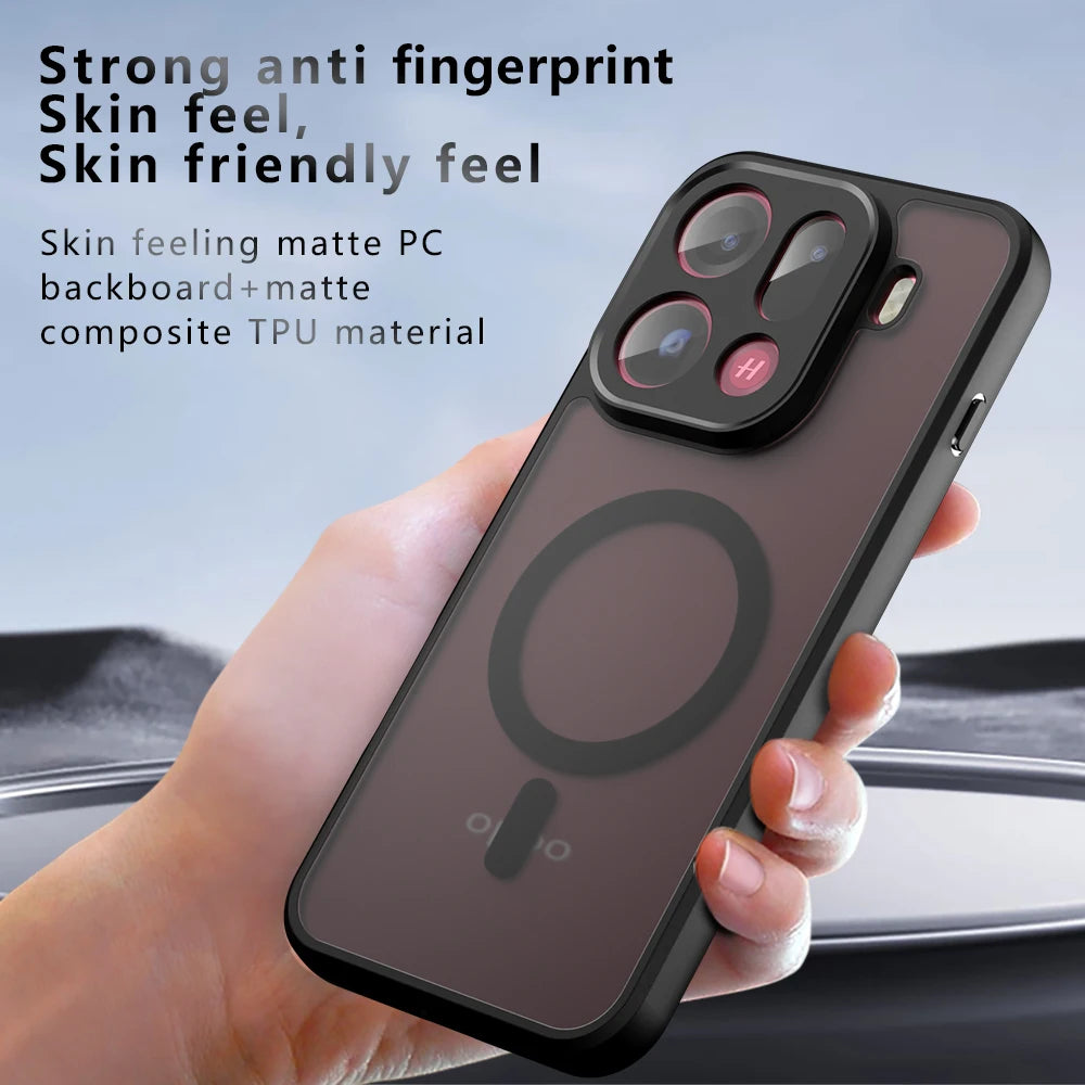 For Magsafe Magnetic Wireless Charging Case For OPPO Find X9 Pro FindX9Pro 5G Shockproof Matte Back Cover Coque
