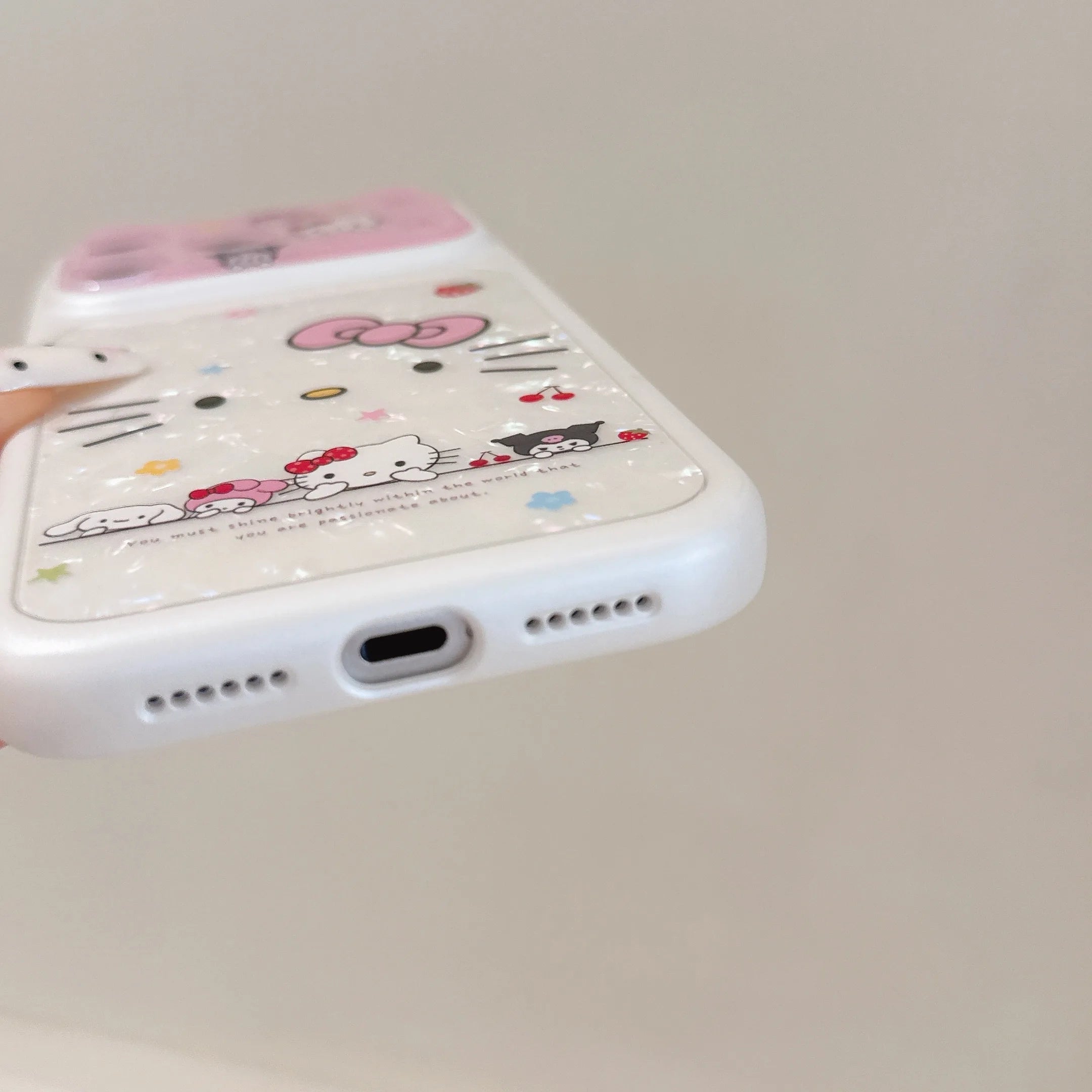 Cartoon Style Best Friends For Hello Kitty Shell Print Case For iPhone 17 Pro Max 16 15 Bling Anti-Fall Soft TPU Phone Cover