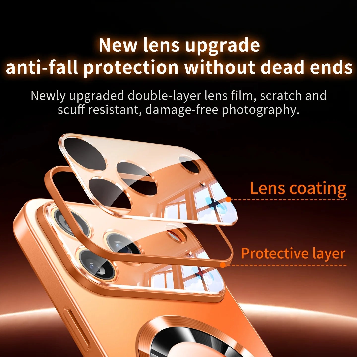 Luxury Titanium Metallic Matte Case For iPhone 17 16 15 14 13 Pro Max For Magsafe Glass Lens Protection back Cover
