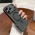 Matte Sheepskin Leather Magnetic Case For iPhone 17 15 16 Pro Max 14 Plus 13 12 11 XR XS X Camera Protection Soft Silicone Cover