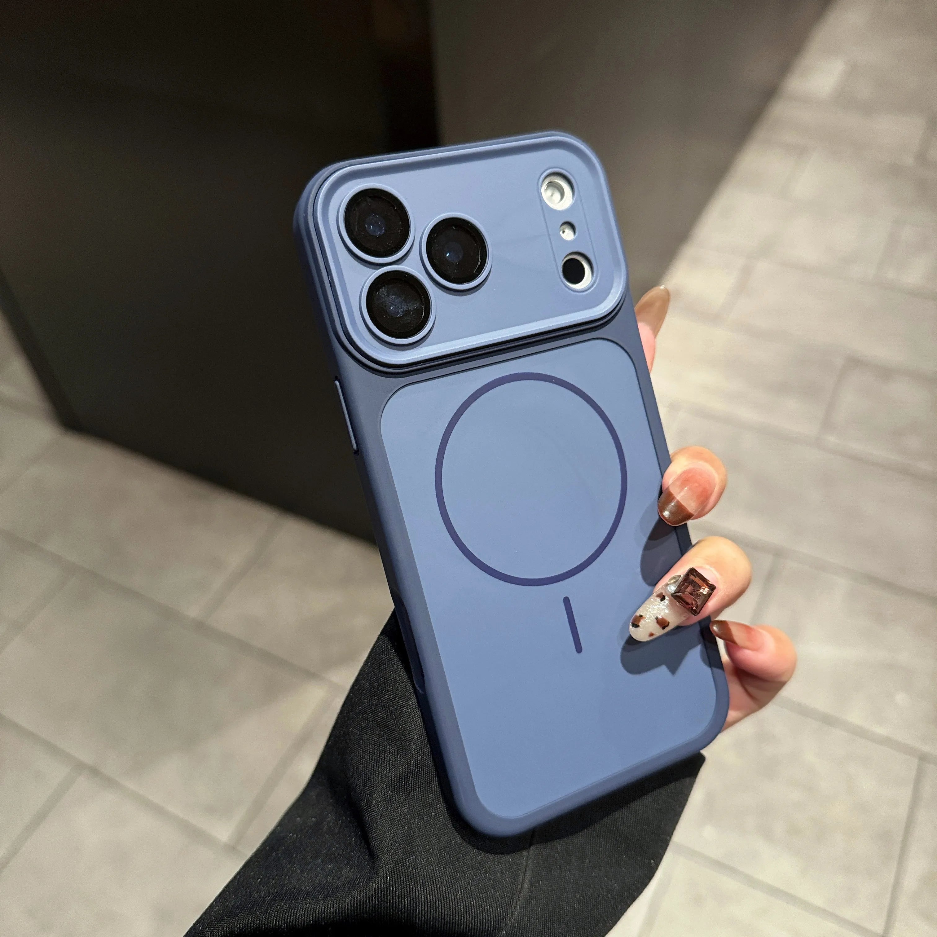 Rugged Armor Bumper Shockproof Matte Case for iPhone 17 16 15 14 Plus 13 Pro Max For Magsafe Magnetic Capa Lens Protection Cover